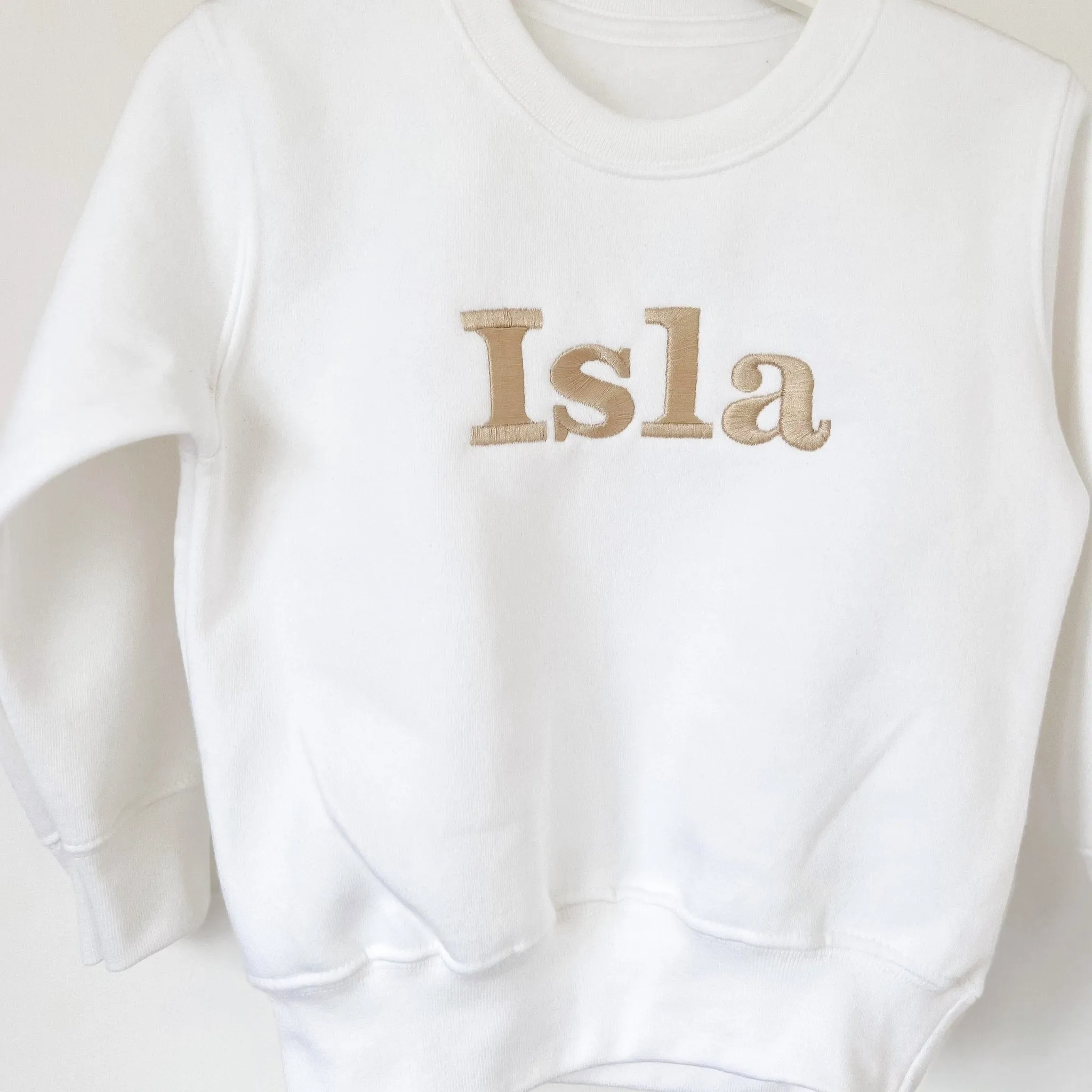 Classic Name Personalised White Sweater