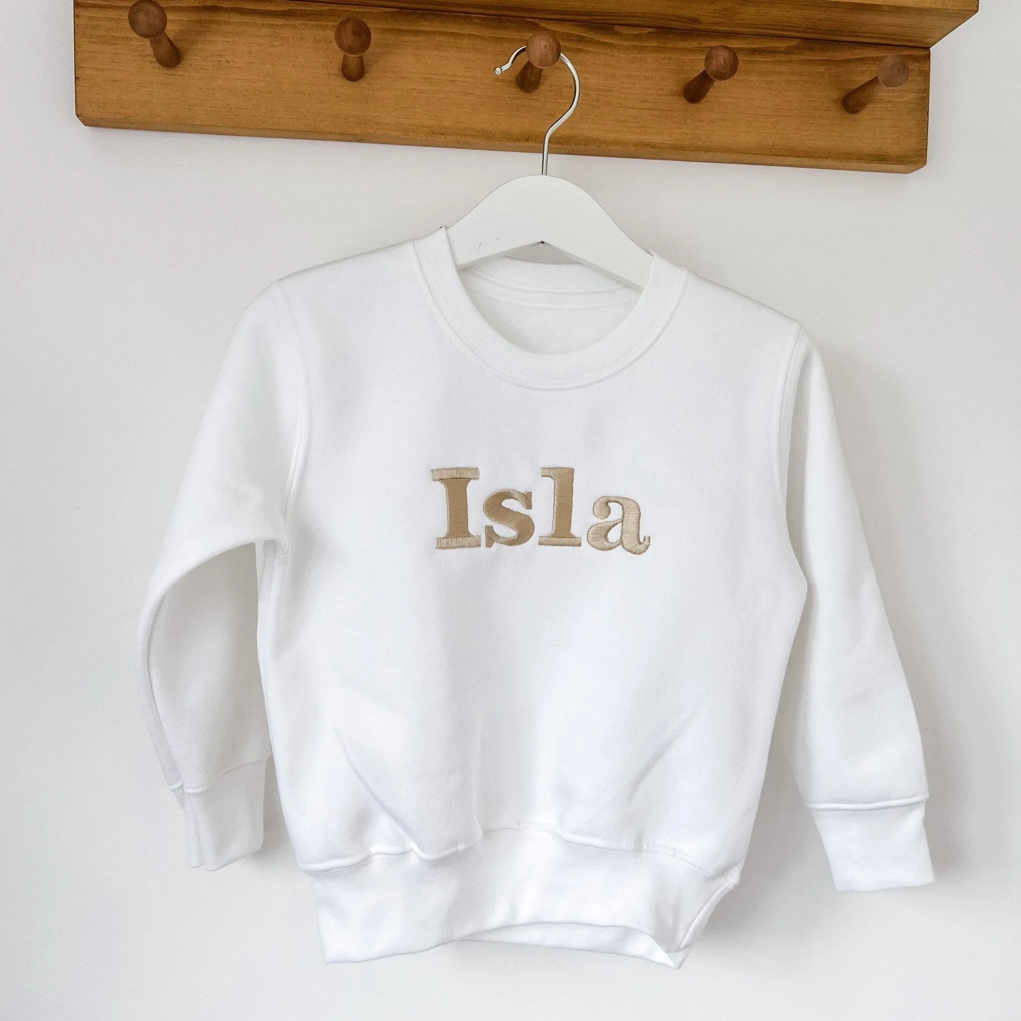 Classic Name Personalised White Sweater