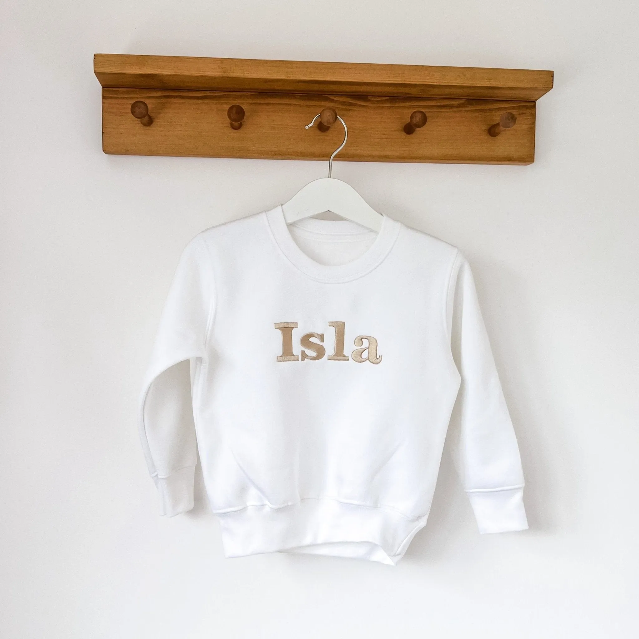 Classic Name Personalised White Sweater