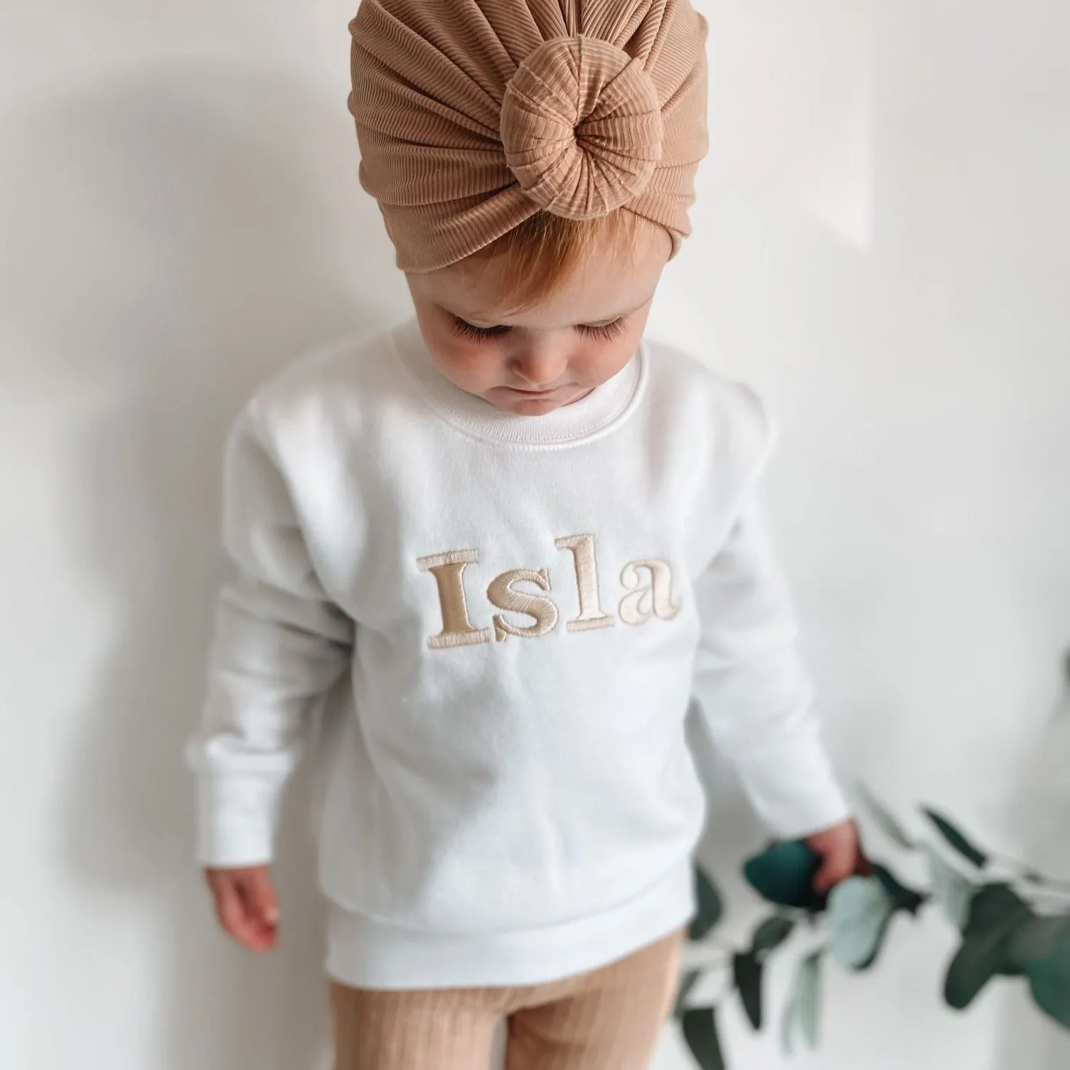 Classic Name Personalised White Sweater