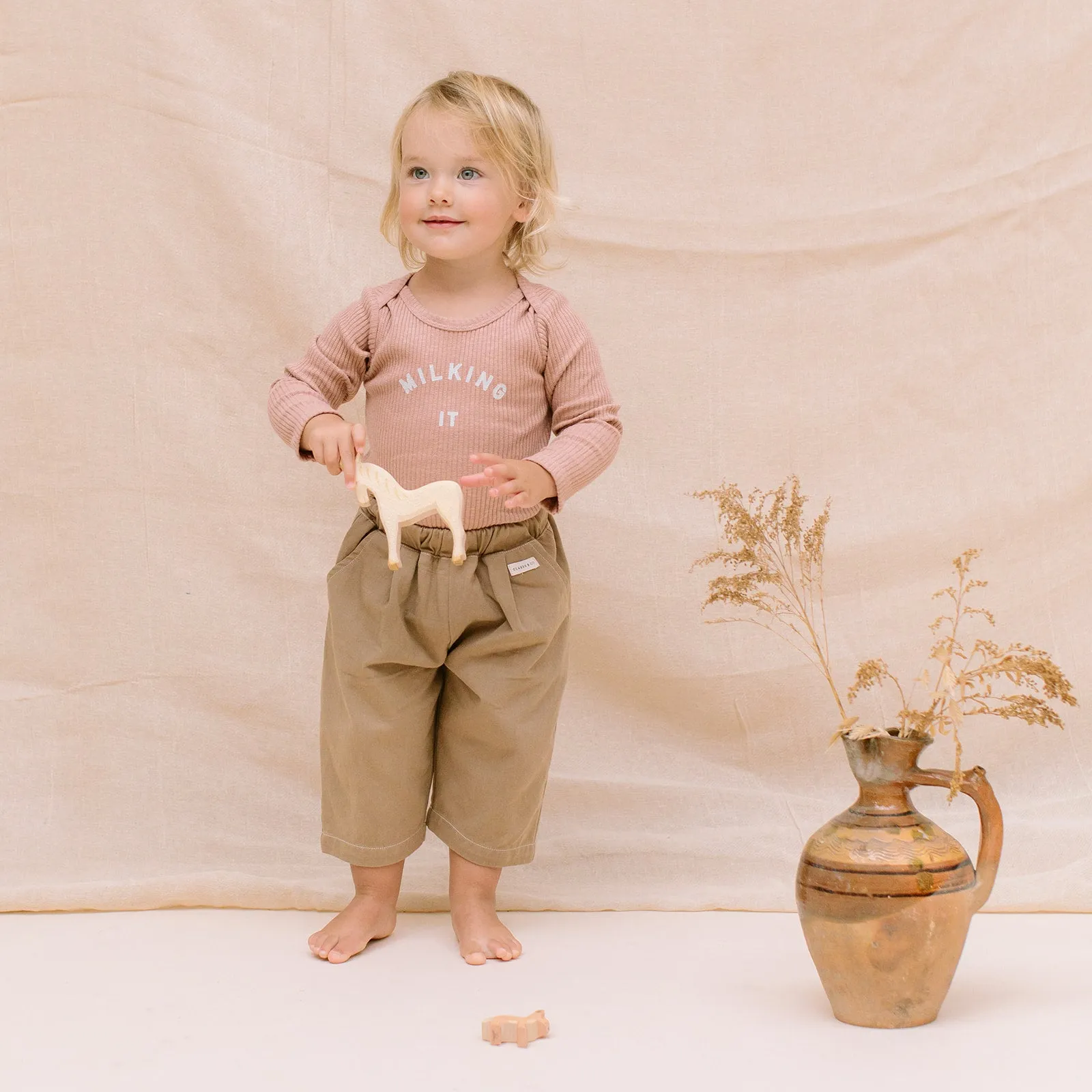 CLAUDE & CO 'MILKING IT'® CLAY RIB BODYSUIT
