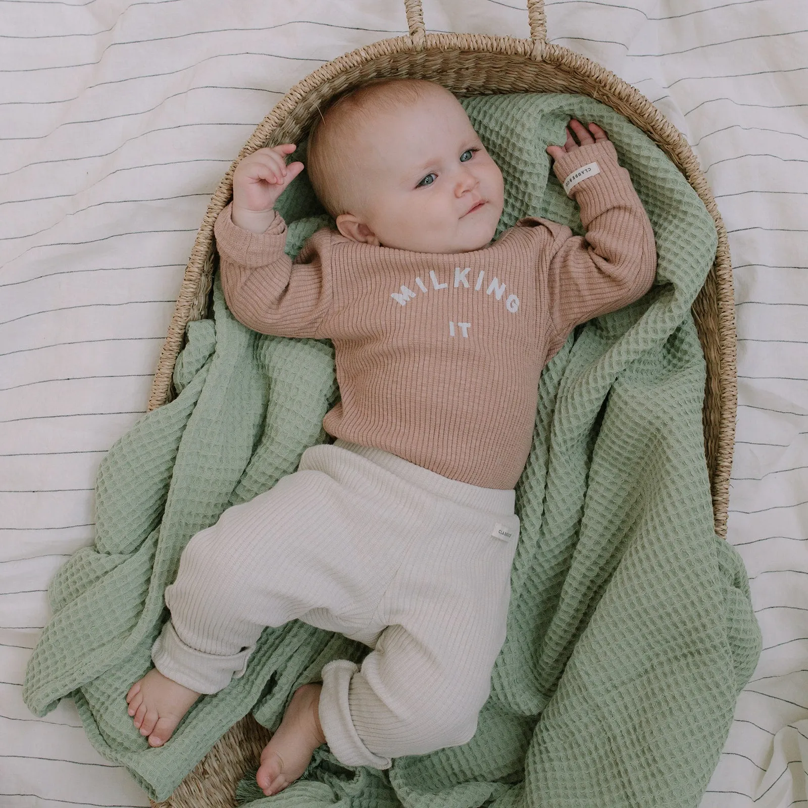 CLAUDE & CO 'MILKING IT'® CLAY RIB BODYSUIT