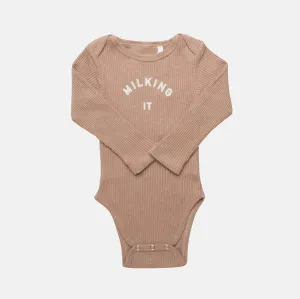 CLAUDE & CO 'MILKING IT'® CLAY RIB BODYSUIT