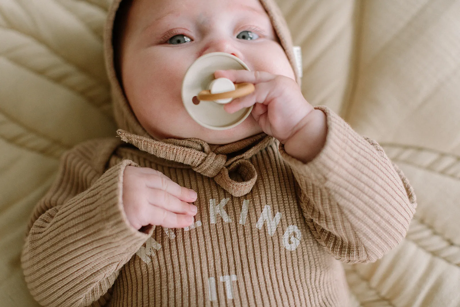 CLAUDE AND CO 'MILKING IT'® CHOCOLATE RIB BODYSUIT