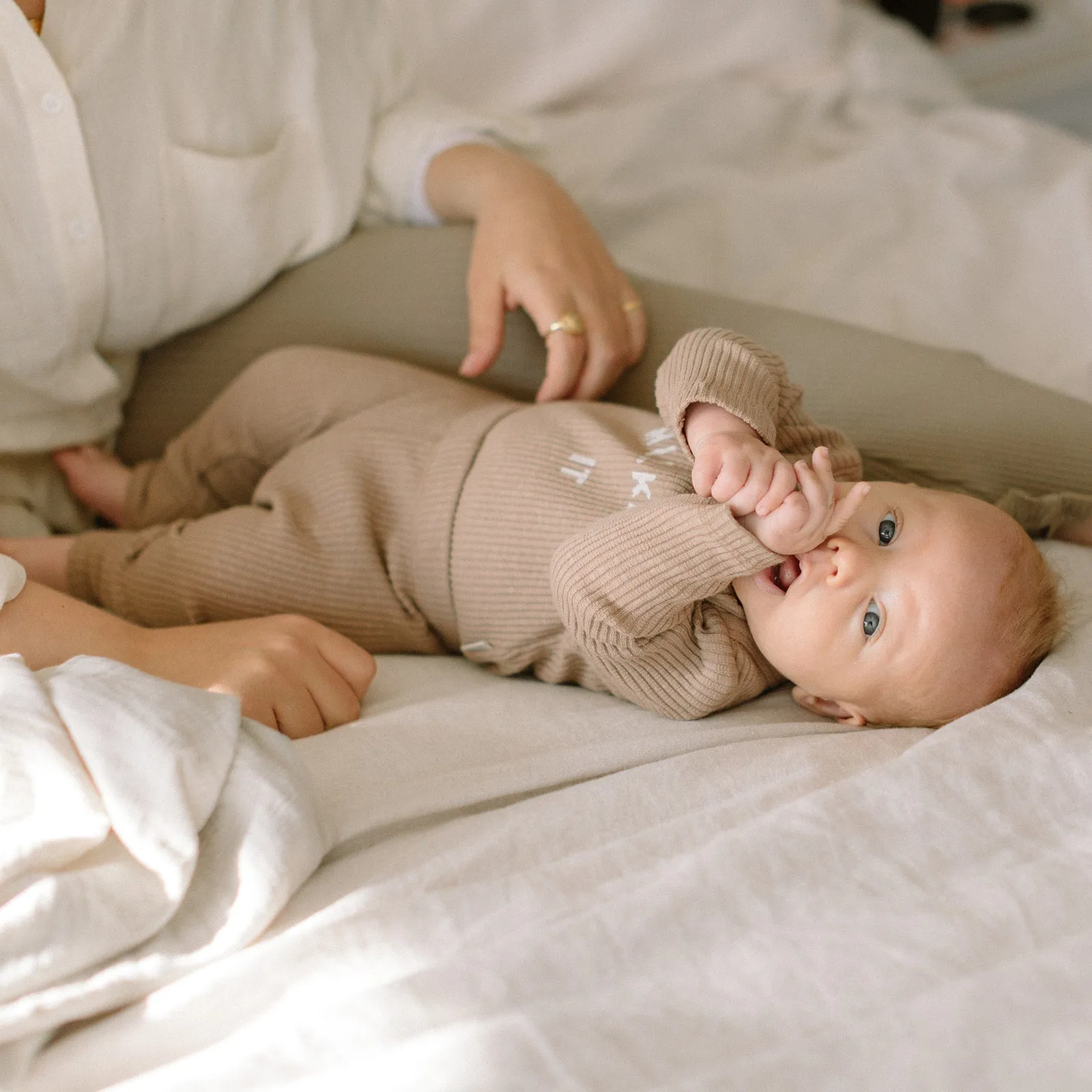 CLAUDE AND CO 'MILKING IT'® CHOCOLATE RIB BODYSUIT