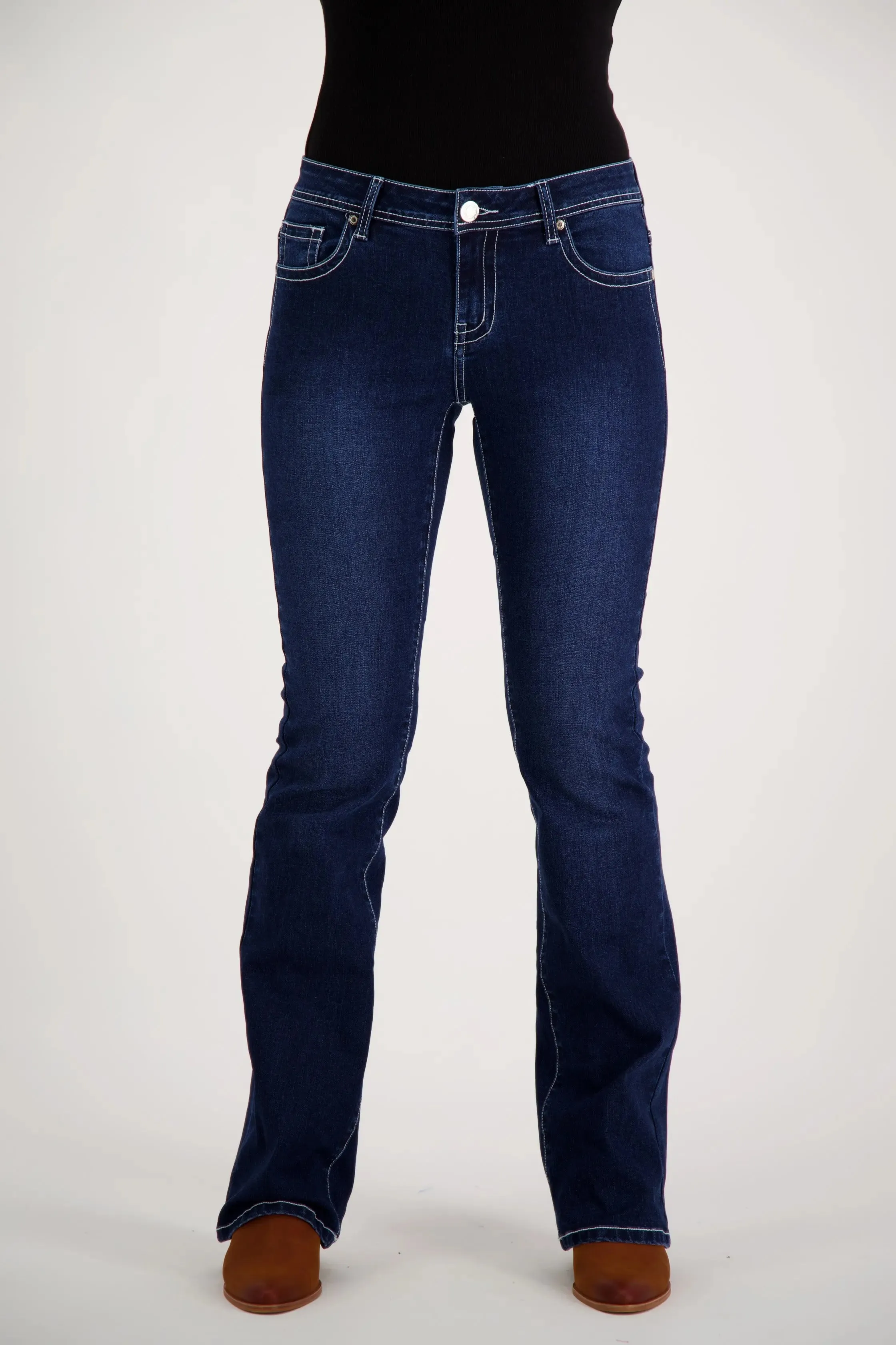 Claudette Bootcut Premium Stretch Denim Bling Jeans