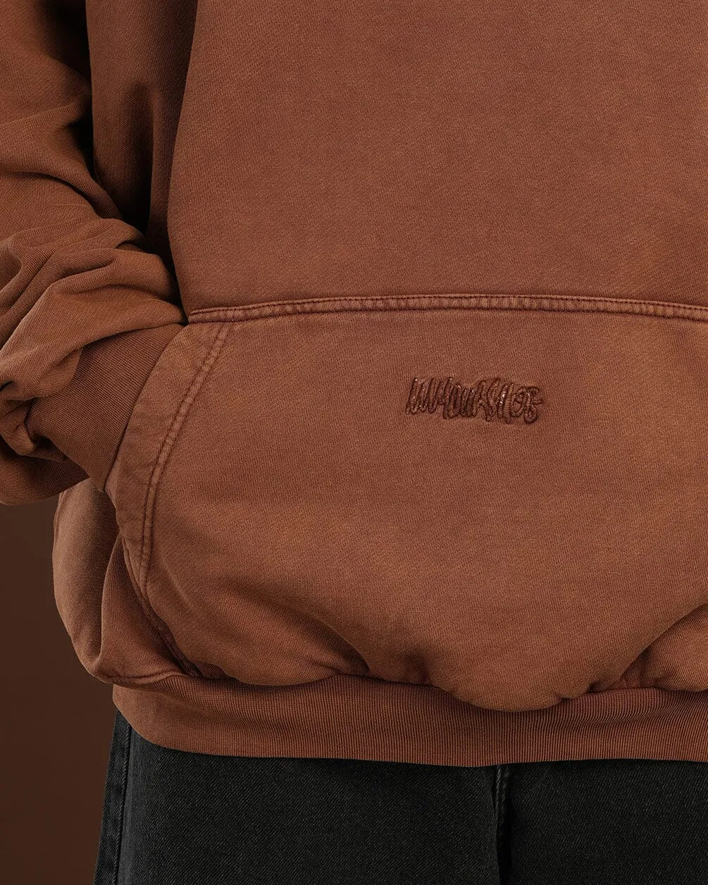 Coffee Washed Balloon Fit Hoodie