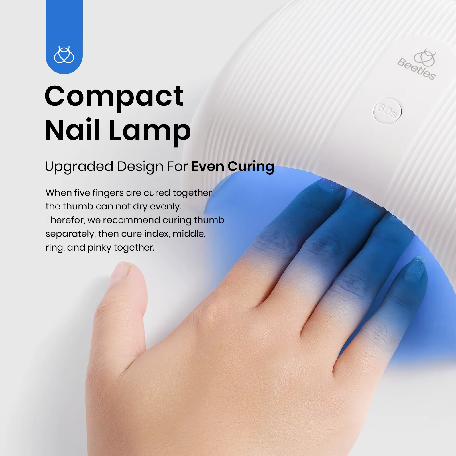 Compact UV LED Nail Lamp: Fast Drying Gel Dryer