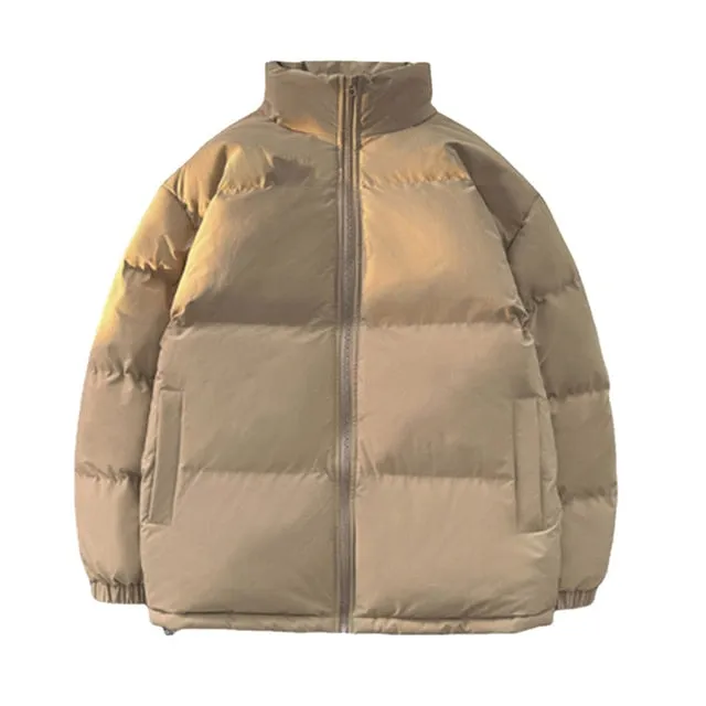 Cozz Streetwear Style Black Loose Winter Black Coats