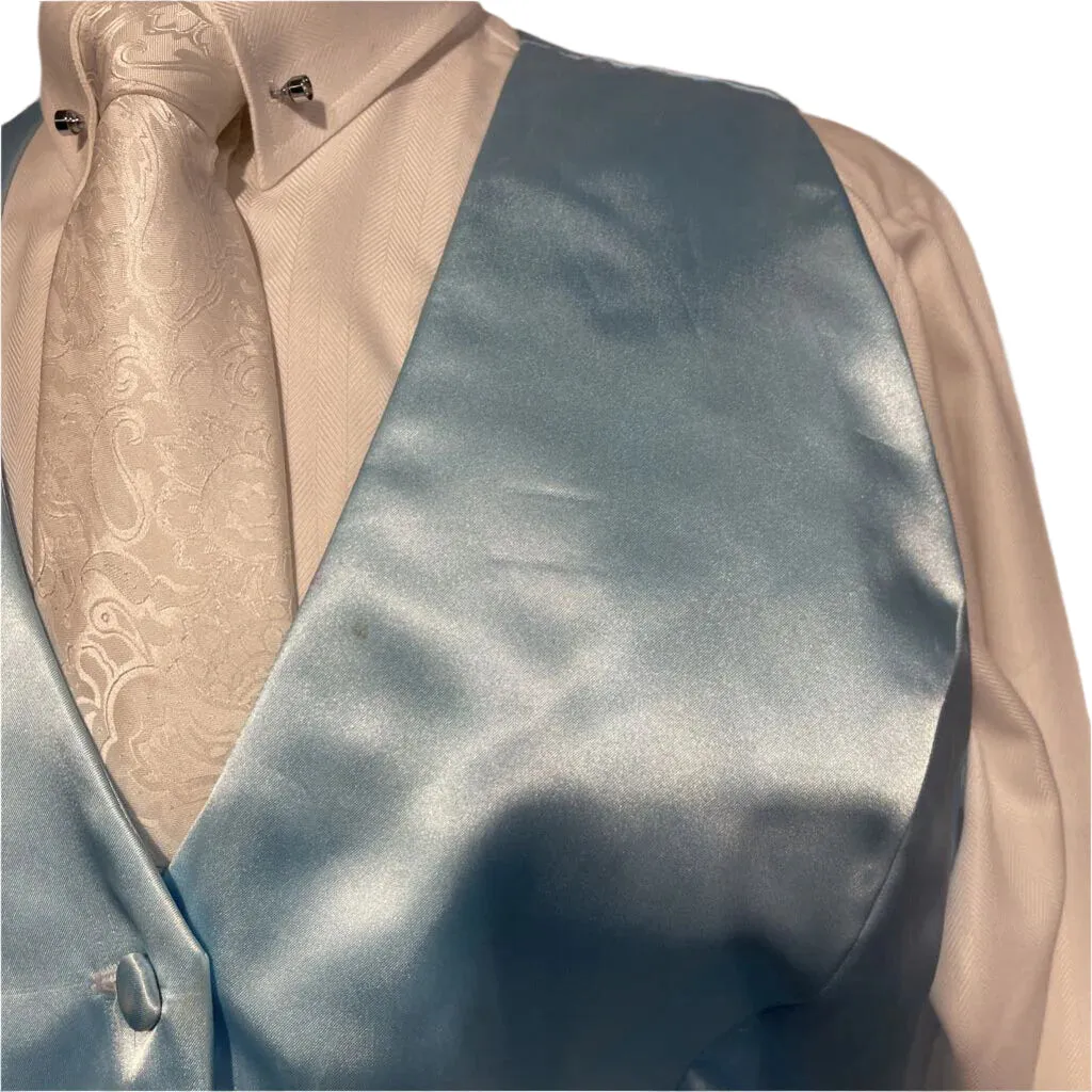 Custom Light Blue Vest with Tie