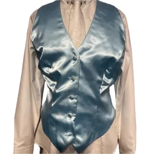 Custom Light Blue Vest with Tie