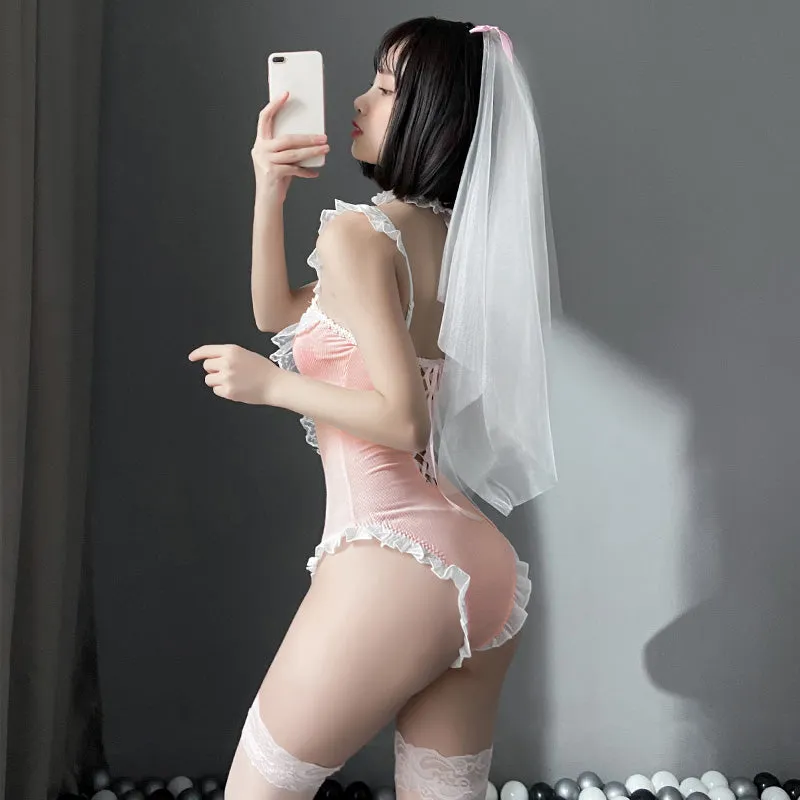 Cute sexy pink pajamas lingerie yc22581