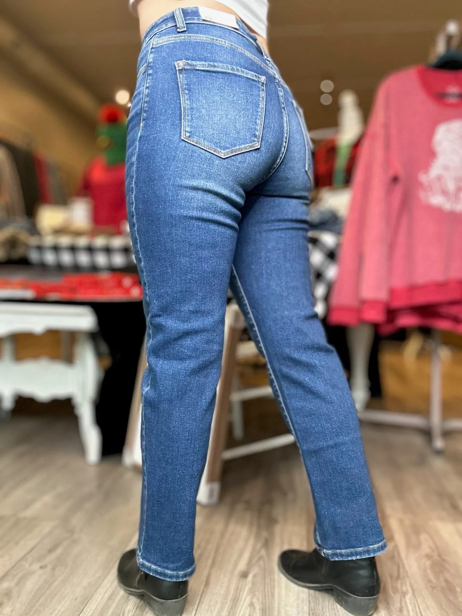 Dark Wash Blue Jeans