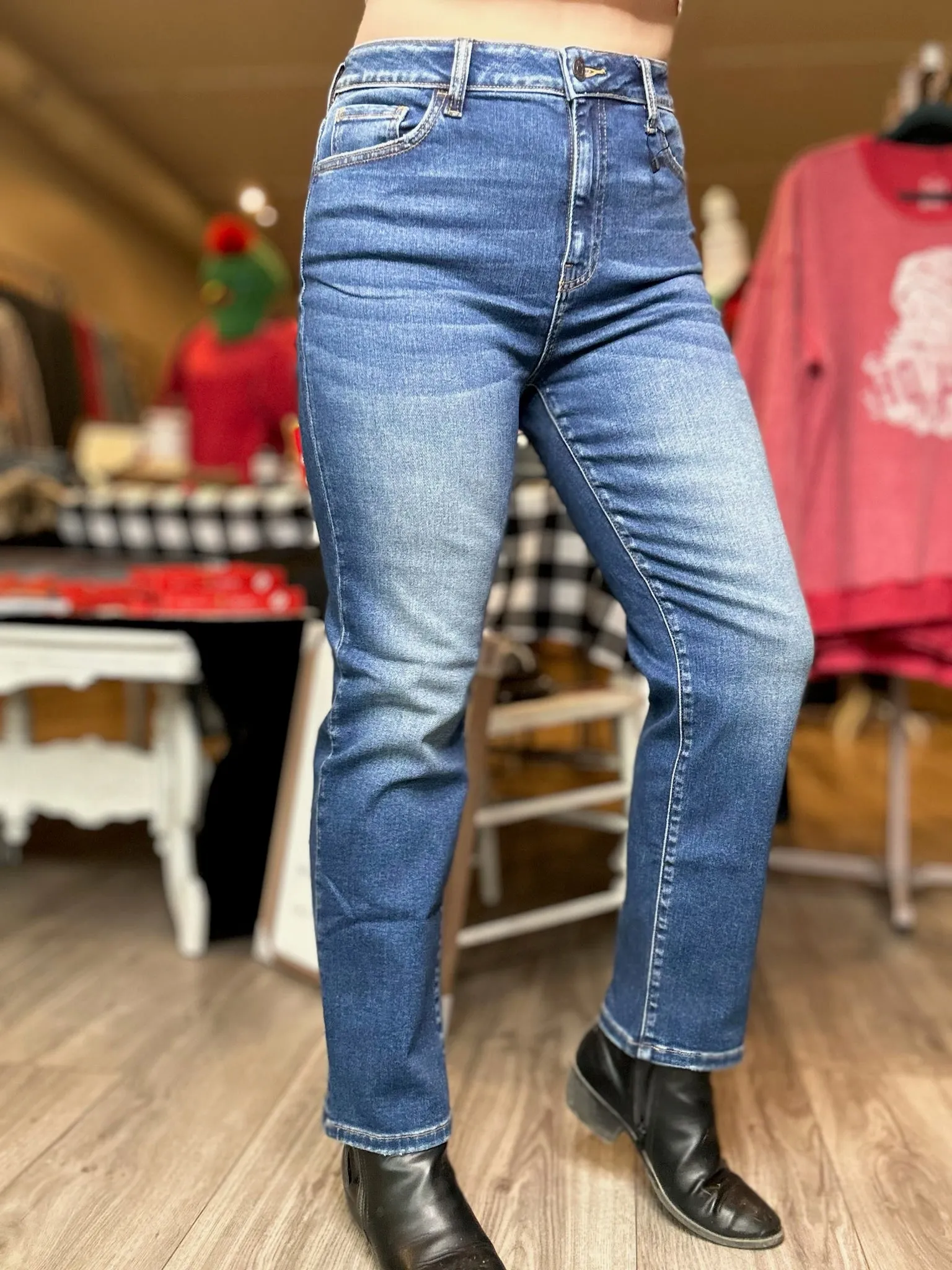 Dark Wash Blue Jeans