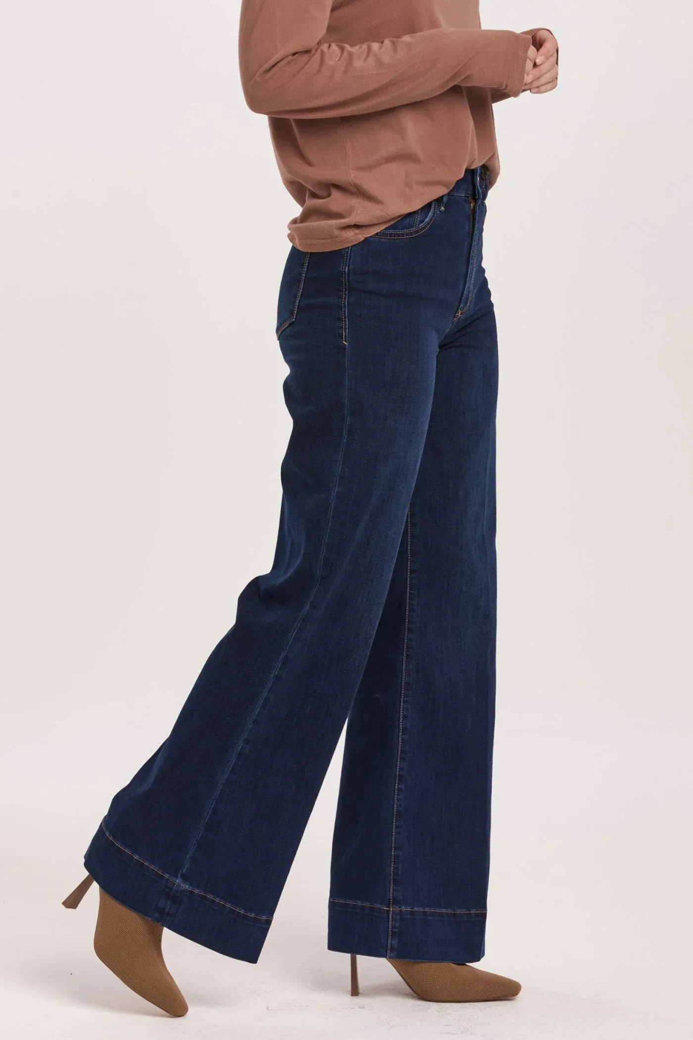 Dear John Denim Fiona High Rise Wide Leg Jeans Star Demand