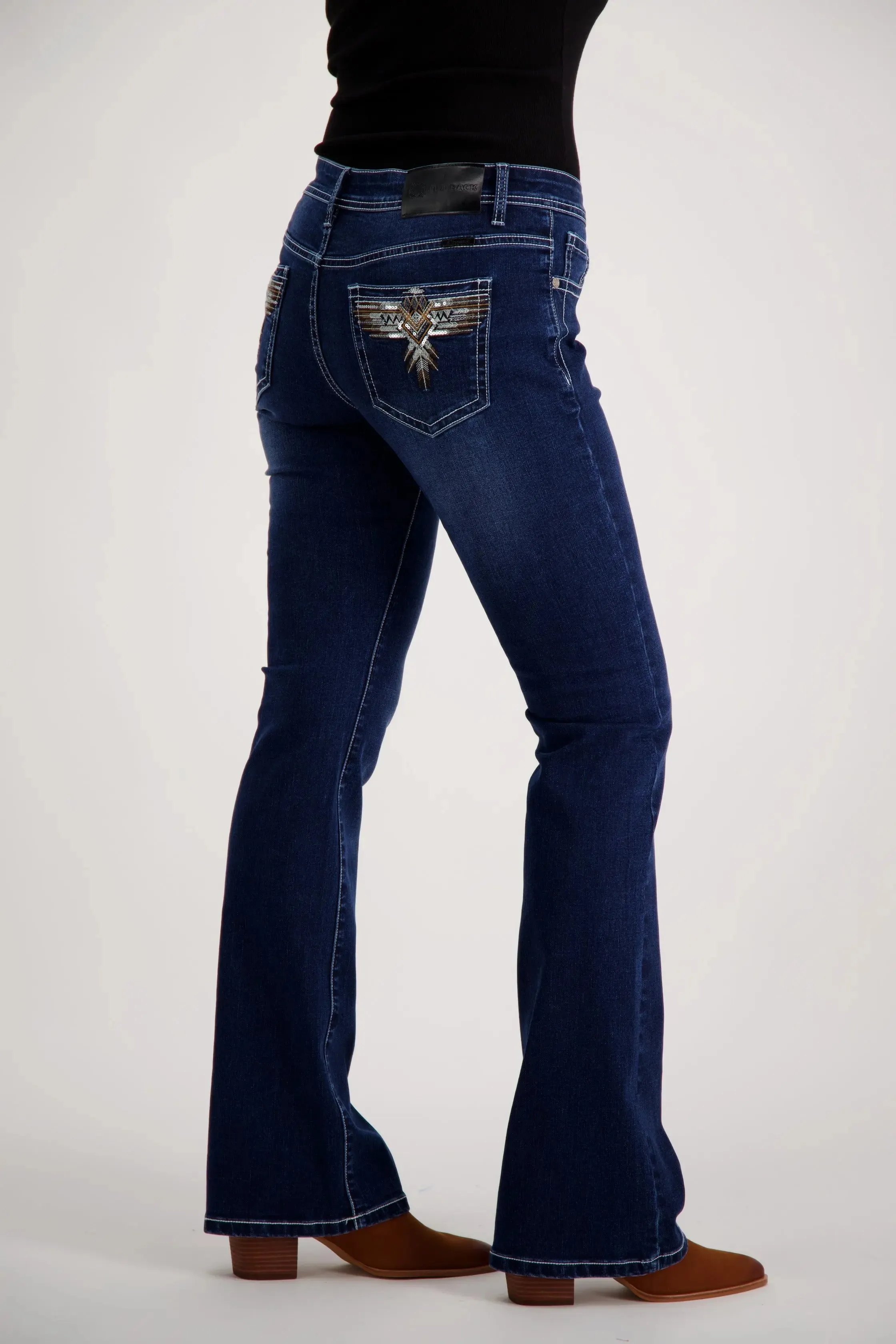 Delta Bootcut Premium Stretch Denim Bling Jeans