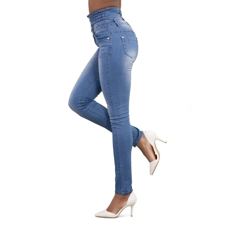 Denim High Waist Pencil Stretch Jeans