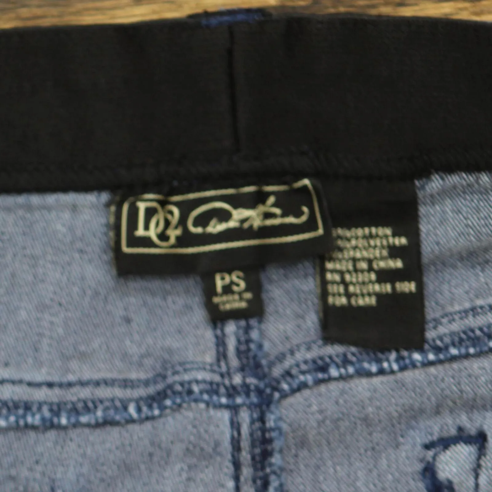 DG2 Diane Gilman Womens Denim Pull On Stretch Jegging Jeans Blue PS
