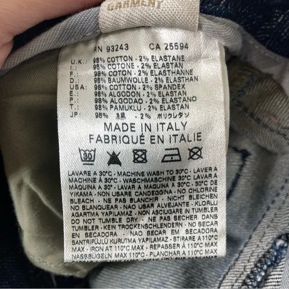 Diesel Jeans Lowky Distressed Wash Stretch Mid Rise 27x 30 Italy Made