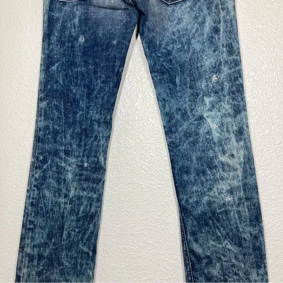 Diesel Jeans Lowky Distressed Wash Stretch Mid Rise 27x 30 Italy Made