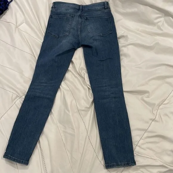 DL1961 Blue Jeans with Black Velvet Stripe