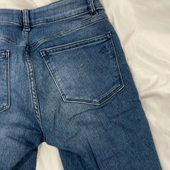 DL1961 Blue Jeans with Black Velvet Stripe