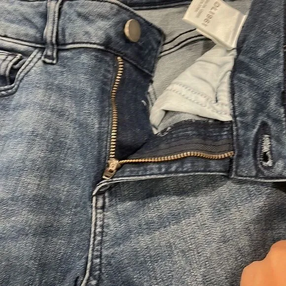 DL1961 Blue Jeans with Black Velvet Stripe
