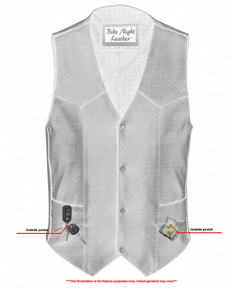 DS Men's Plain Side Economy Vest - Black