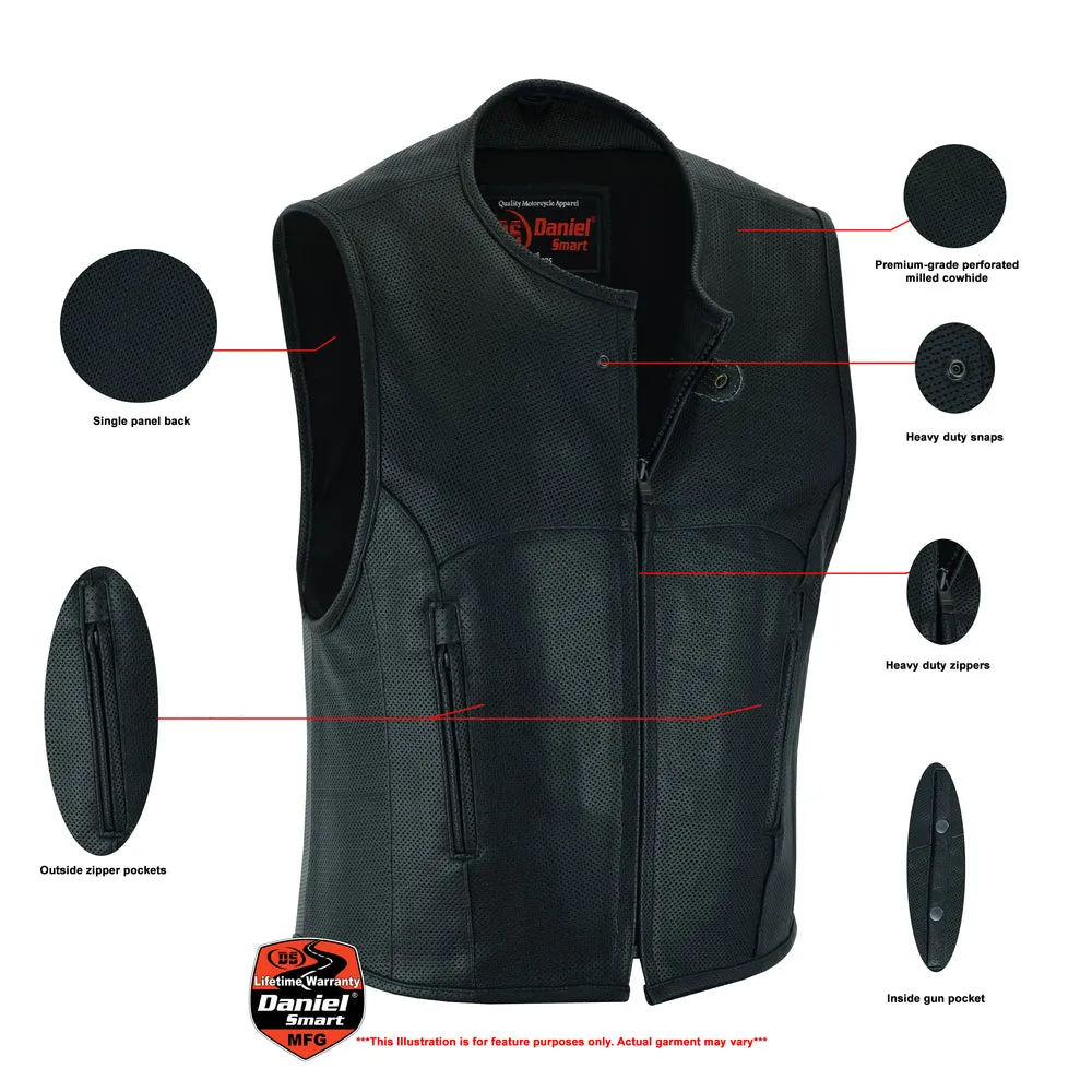 DS Men's Updated Perforated SWAT Team Style Vest - Black
