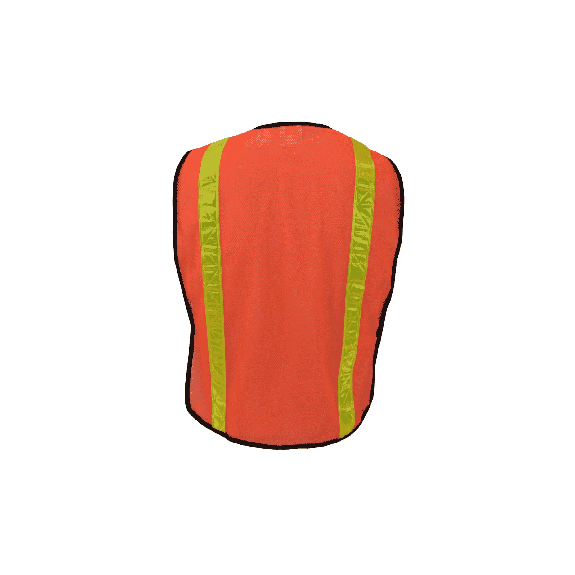 Economy Orange Safety Vest with Hook and Loop Closure