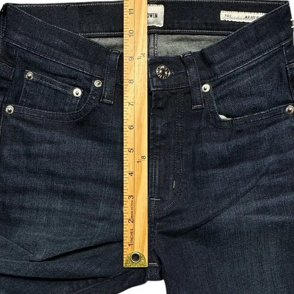 Edwin Pixie 9&quot; Mid Rise Skinny Jeans Womens Size 24 Legend NWT Anthropologie