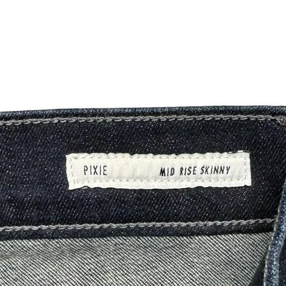 Edwin Pixie 9&quot; Mid Rise Skinny Jeans Womens Size 24 Legend NWT Anthropologie