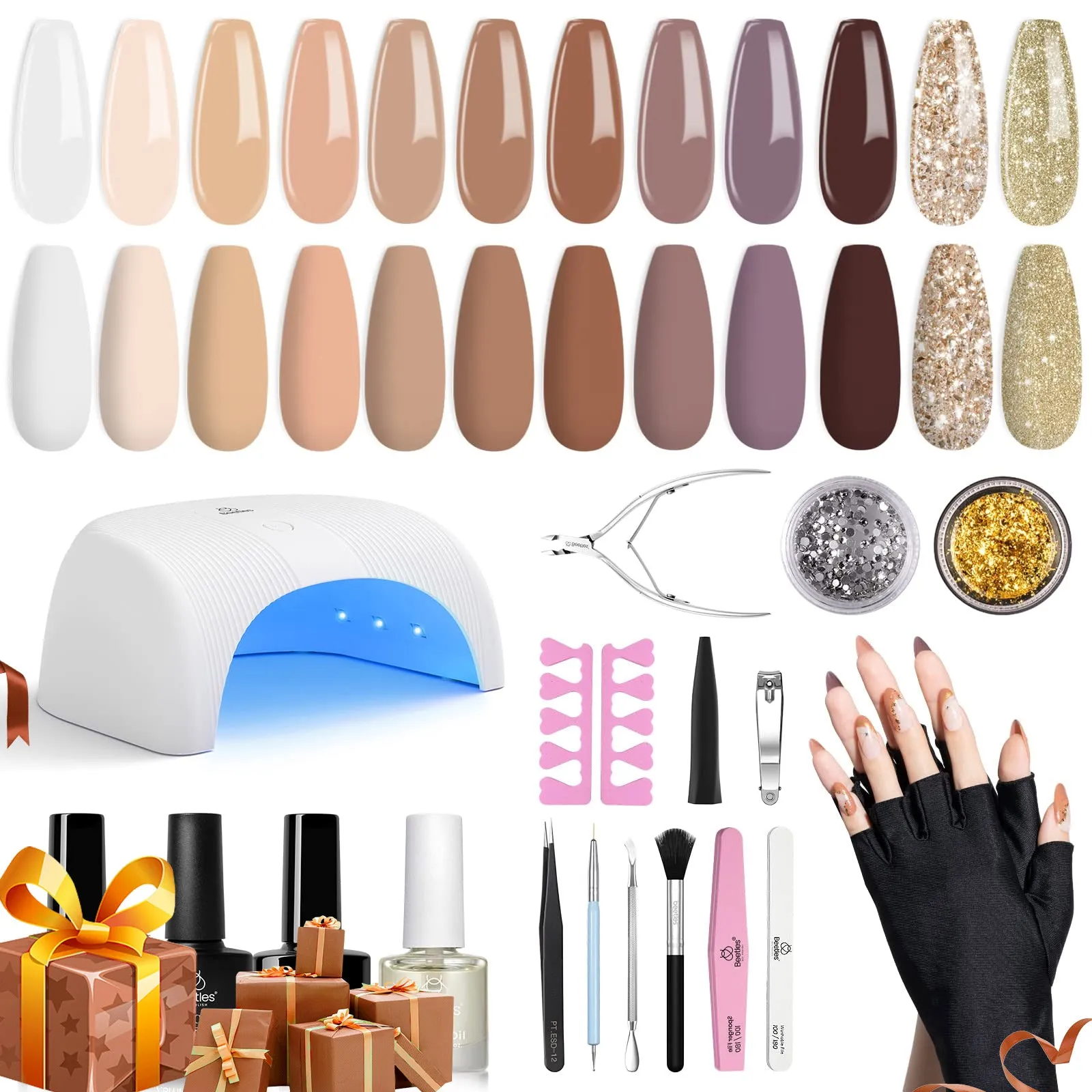 Embrace Diversity Nail Art Kit: Complete Manicure Set with Gels, Tools, Accessories, Care and Design Essentials