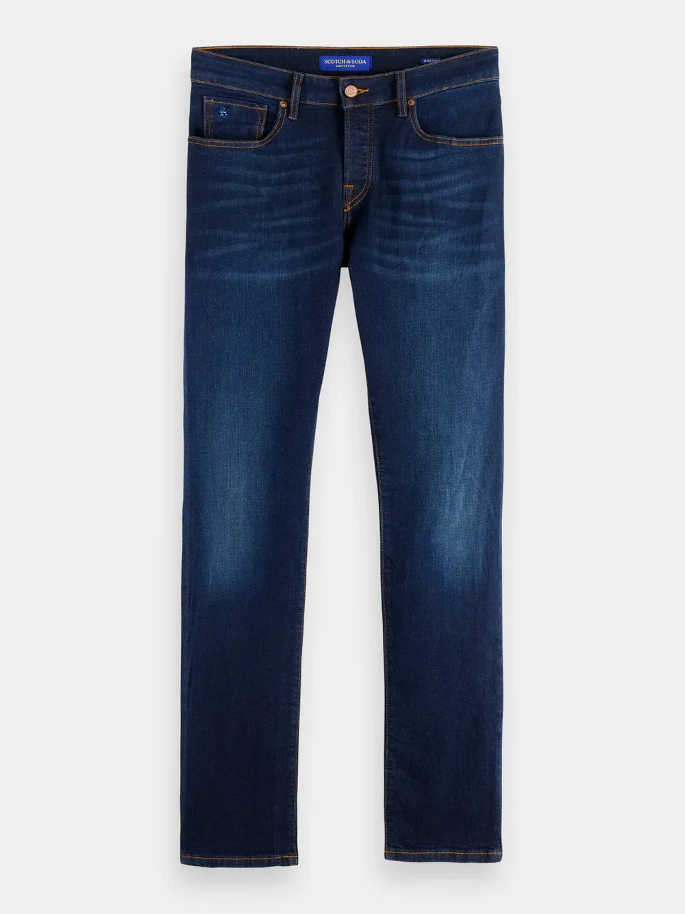 ESSENTIALS - Ralston - Beaten Blue Regular Slim Jeans