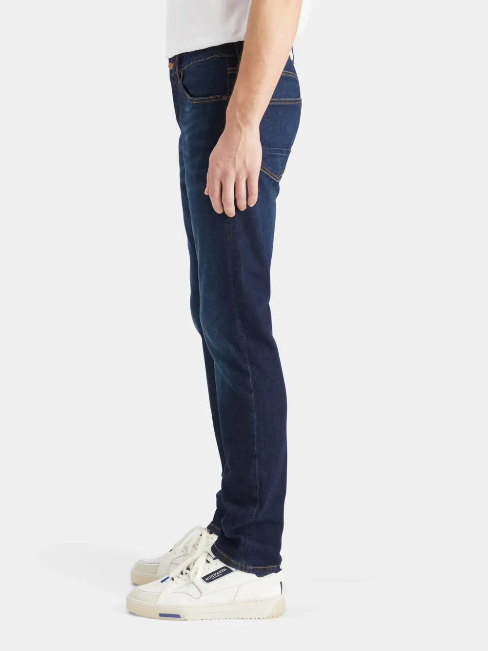 ESSENTIALS - Ralston - Beaten Blue Regular Slim Jeans