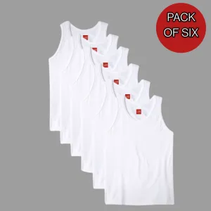 EziFit Premium Combed Cotton U-Neck Sleeveless Vest For Men (PACK OF SIX 6)