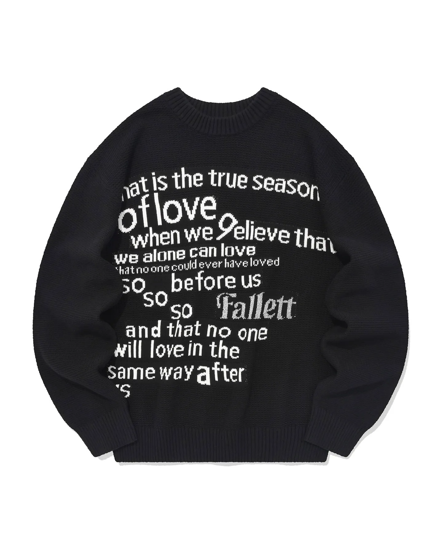 Fallett Youth Letter Knit Black