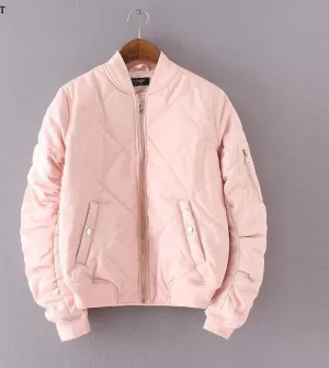 Fashion Autumn Winter Bomber Jacket Women Padded Coat Female Casual Diamond Coat aqueta feminina Quilted Short Jacket
