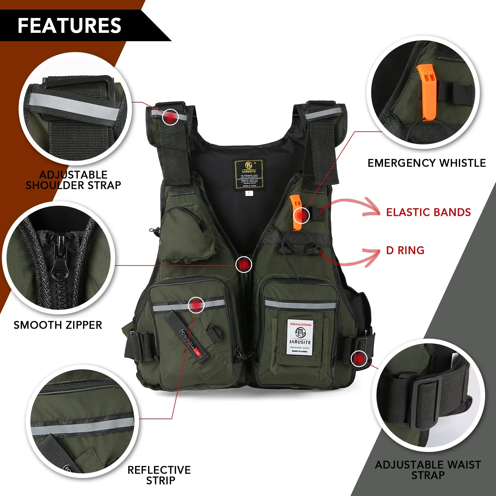 Fishing Vests Job Jacket