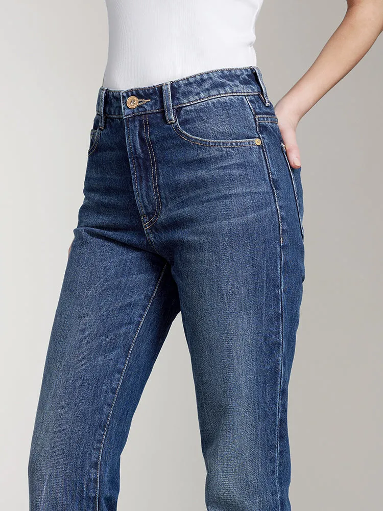 Flared Jeans In Navy Blue