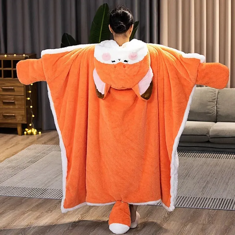 Foxfire Plush Hoodie Blanket