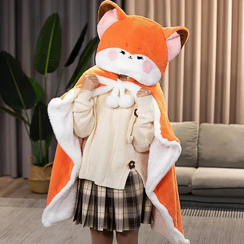 Foxfire Plush Hoodie Blanket