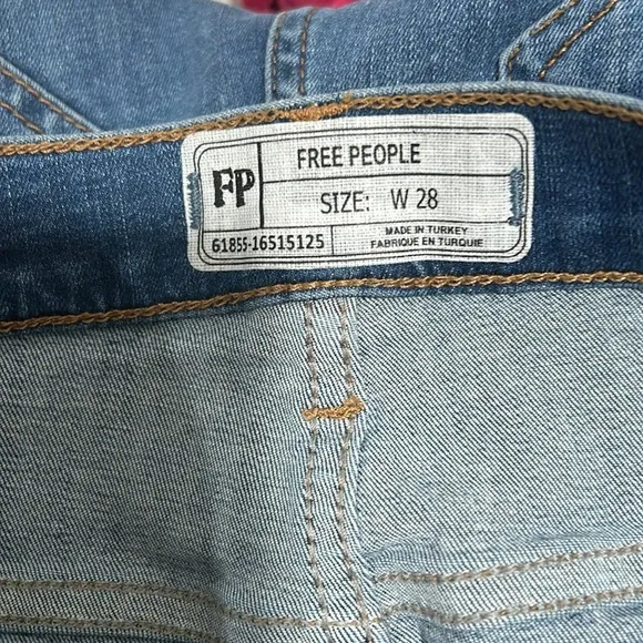 FP Free people women’s blue  jeans size W 28 GUC