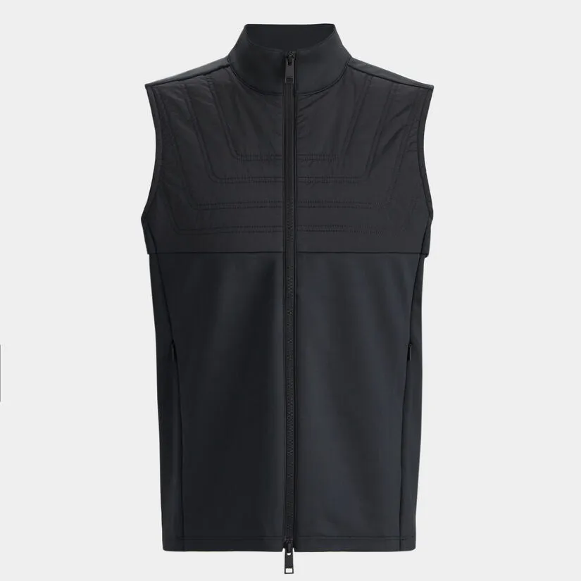 G/FORE MENS QUILTED HYBRID STRETCH VEST - ONYX