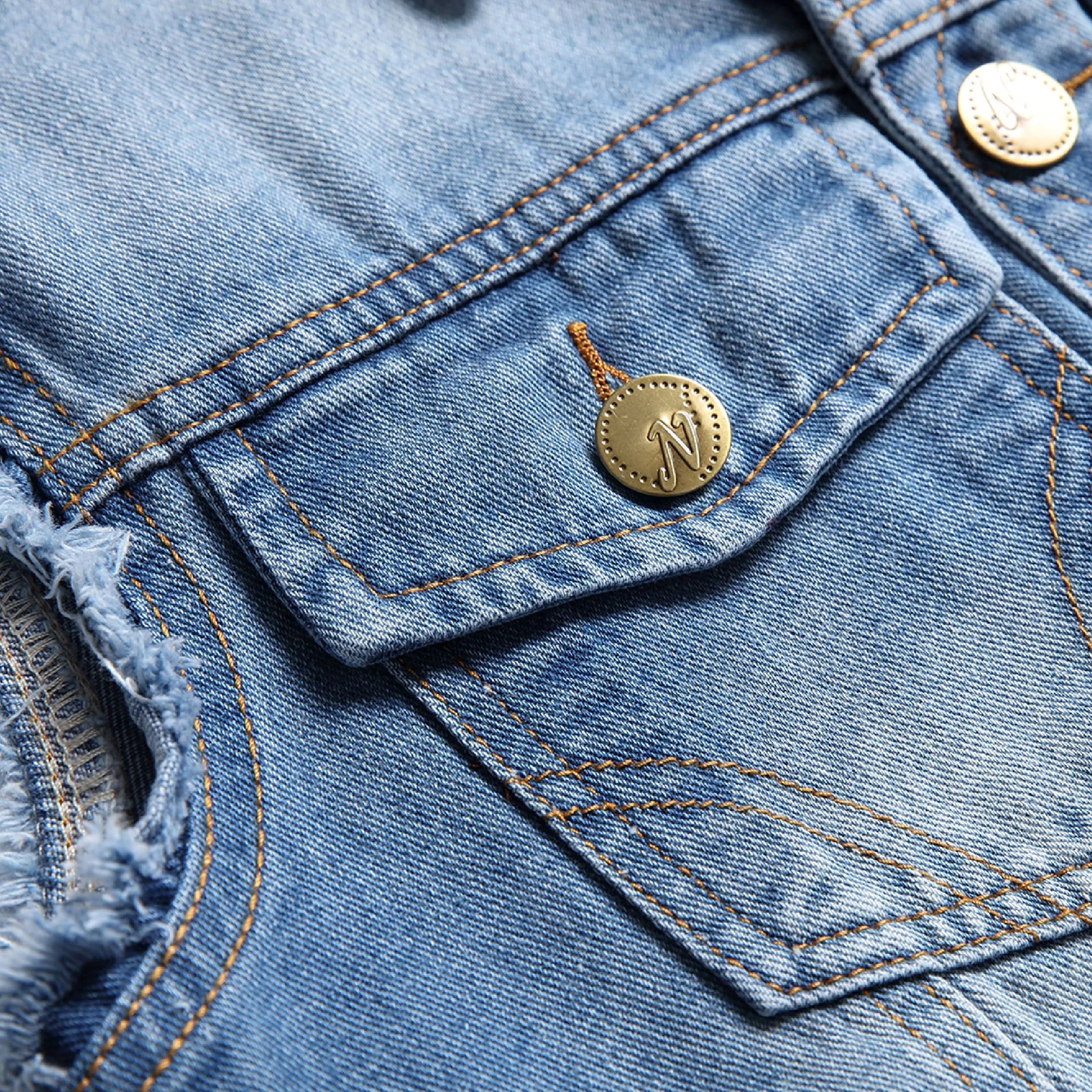 Ginsiom Men's Denim Vest,Sleeveless Jacket Slim Fit Vintage distressed Casual Ripped Summer Jean Vest for Men
