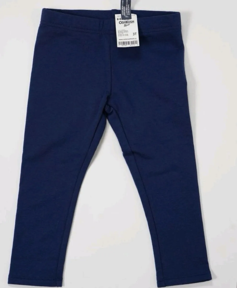 GIRL SIZE 3 YEARS - OSHKOSH, Navy Blue Leggings NWT B15