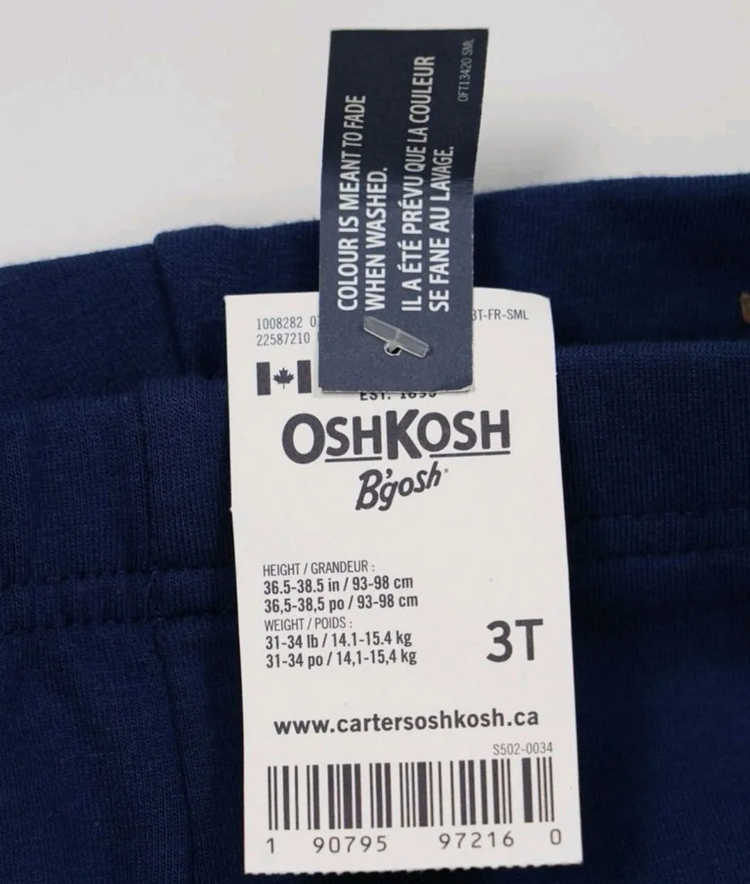 GIRL SIZE 3 YEARS - OSHKOSH, Navy Blue Leggings NWT B15