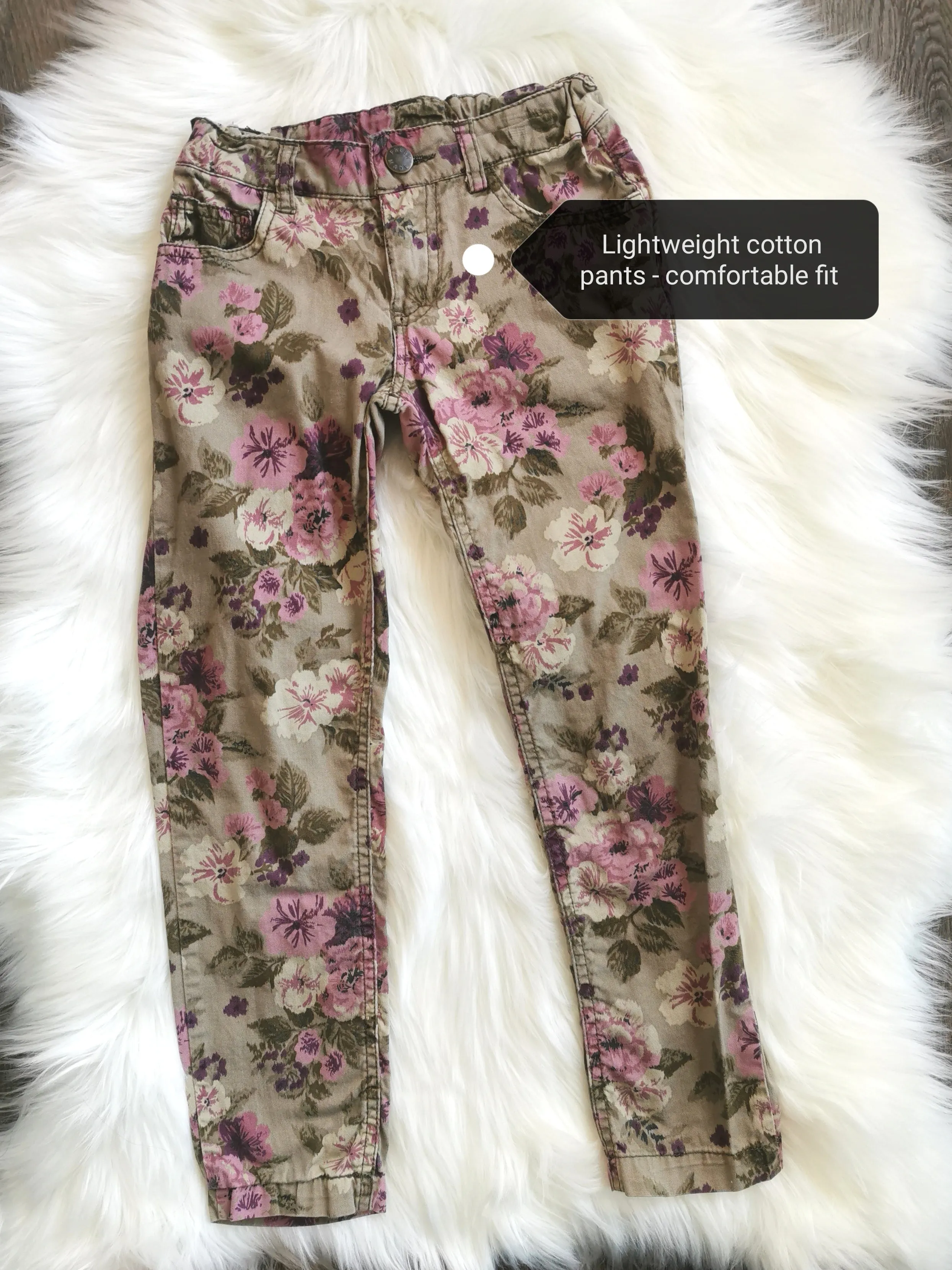 GIRL SIZE 6 YEARS - JOE FRESH, Floral Pants VGUC B35
