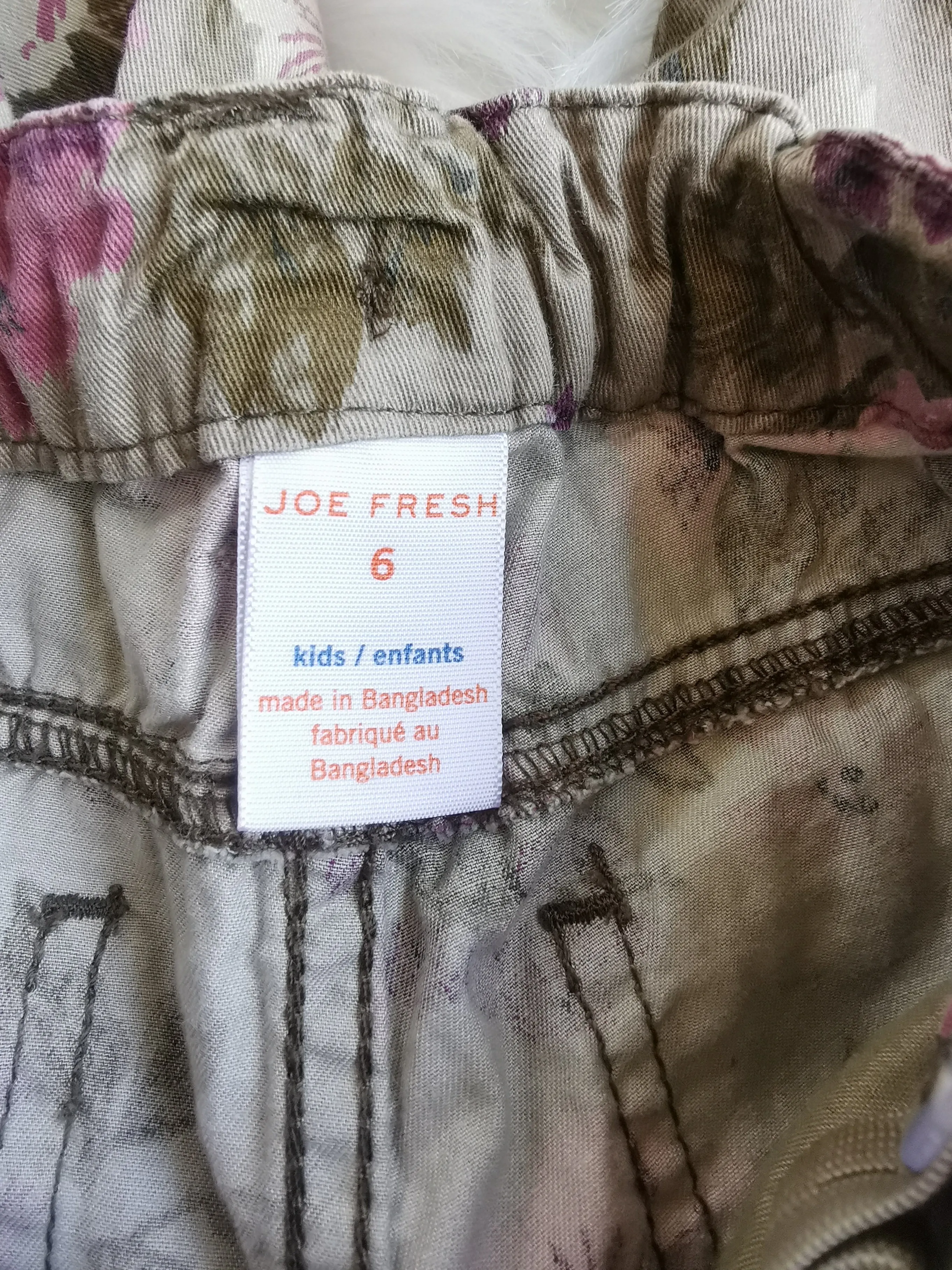 GIRL SIZE 6 YEARS - JOE FRESH, Floral Pants VGUC B35