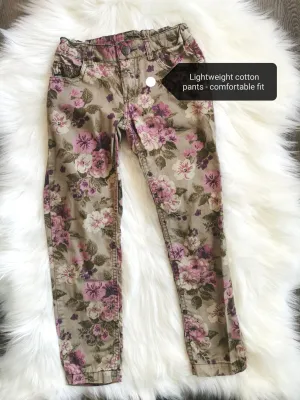 GIRL SIZE 6 YEARS - JOE FRESH, Floral Pants VGUC B35
